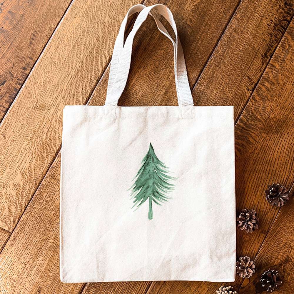 Main Evergreen Tree - Custom Canvas Tote Bag image